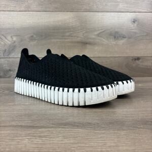 Ilse of Jacobsen Hornbaek Tulip Slip On Shoes Women's 40 Black Platform Loafers